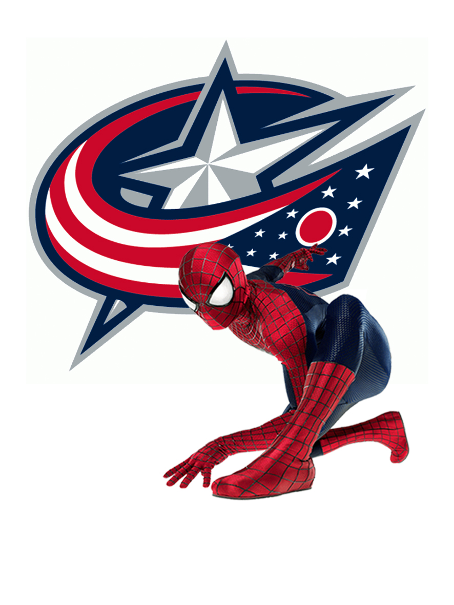 Columbus Blue Jackets Spider Man Logo vinyl decal